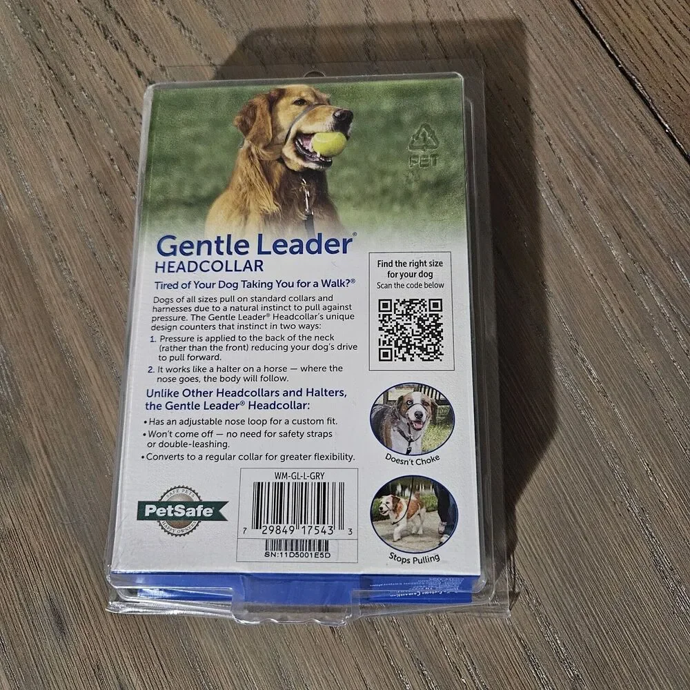 Pet Safe Gentle Leader Headcollar Large 60-130lbs Charcoal Dog Walking Must Have